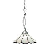 Bow 1 Light Chain Hung Pendant 20.25 Inch Tall and 16 Inch Wide by Toltec - 271-2025-16