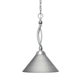 Bow 1 Light Chain Hung Pendant 20.5 Inch Tall and 16 Inch Wide by Toltec - 271-205-16
