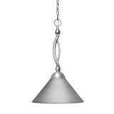 Bow 1 Light Chain Hung Pendant 20.5 Inch Tall and 16 Inch Wide by Toltec - 271-205-16