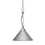 Bow 1 Light Chain Hung Pendant 20.5 Inch Tall and 16 Inch Wide by Toltec - 271-205-16