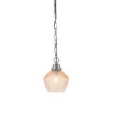 1 Light Chain Hung Pendant 8.5 Inch Tall and 6 Inch Wide by Toltec - 31-85-6