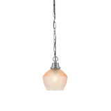 1 Light Chain Hung Pendant 8.5 Inch Tall and 6 Inch Wide by Toltec - 31-85-6