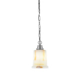 1 Light Chain Hung Pendant 9 Inch Tall and 5 Inch Wide by Toltec - 31-9-5