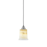 1 Light Cord Hung Pendant 8 Inch Tall and 5 Inch Wide by Toltec - 32-8-5