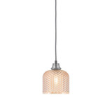 1 Light Dome Cord Hung Pendant 7.5 Inch Tall and 6 Inch Wide by Toltec - 32-4613