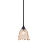 1 Light Cord Hung Pendant 8.75 Inch Tall and 7 Inch Wide by Toltec - 32-875-7