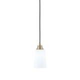 1 Light Cord Hung Pendant 8.75 Inch Tall and 4.5 Inch Wide by Toltec - 32-875-45