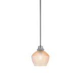 1 Light Stem Hung Pendant 7.5 Inch Tall and 5 Inch Wide by Toltec - 33-4623