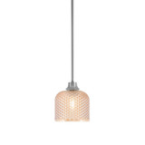 1 Light Stem Hung Pendant 7 Inch Tall and 6 Inch Wide by Toltec - 33-4613