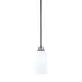 1 Light Stem Hung Pendant 11.75 Inch Tall and 5.25 Inch Wide by Toltec - 33-1175-525
