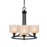 Paramount 3 Light Dome UpLight Dome Chandelier 17 X 17 Inch Wide by Toltec - 3403-4613