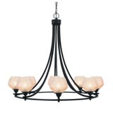 Paramount 8 Light Uplight Chandelier 28.75 Inch X 33.25 Inch Wide by Toltec - 3408-4623