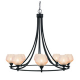 Paramount 8 Light Uplight Chandelier 28.75 Inch X 33.25 Inch Wide by Toltec - 3408-4623