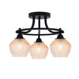 Paramount 3 Light Semi Flush Mount 12.75 Inch Tall X 14 Inch Wide by Toltec - 3417-4623