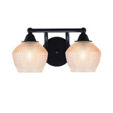 Paramount 2 Light Bath Bar 7.5 Inch Tall and 14.25 Inch Length by Toltec - 3422-4623