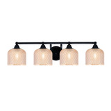 Paramount 4 Light Dome Bath Bar 7.5 Inch Tall and 31 Inch Length by Toltec - 3424-4613