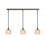 3 Light Dome Stem Hung Linear Pendalier 7.25 X 38.25 Inch Length by Toltec - 36-4613