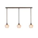 3 Light Stem Hung Linear Pendalier 7.25 Inch X 38.25 Inch Length by Toltec - 36-4623