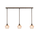 3 Light Stem Hung Linear Pendalier 7.25 Inch X 38.25 Inch Length by Toltec - 36-4623