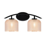 Kurve 2 Light Dome Bath Bar 9.5 Inch Tall and 18.25 Inch Length by Toltec - 3722-4613