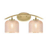 Kurve 2 Light Dome Bath Bar 9.5 Inch Tall and 18.25 Inch Length by Toltec - 3722-4613