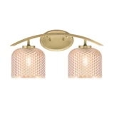 Kurve 2 Light Dome Bath Bar 9.5 Inch Tall and 18.25 Inch Length by Toltec - 3722-4613