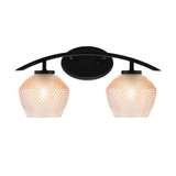 Kurve 2 Light Bath Bar 9.5 Inch Tall and 18.25 Inch Length by Toltec - 3722-4623
