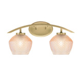 Kurve 2 Light Bath Bar 9.5 Inch Tall and 18.25 Inch Length by Toltec - 3722-4623