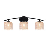 Kurve 3 Light Dome Bath Bar 9.5 Inch Tall and 29 Inch Length by Toltec - 3723-4613