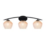 Kurve 3 Light Bath Bar 9.5 Inch Tall and 29 Inch Length by Toltec - 3723-4623