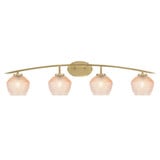 Kurve 4 Light Bath Bar 9.5 Inch Tall and 40 Inch Length by Toltec - 3724-4623