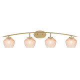 Kurve 4 Light Bath Bar 9.5 Inch Tall and 40 Inch Length by Toltec - 3724-4623