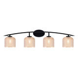 Kurve 4 Light Dome Bath Bar 9.5 Inch Tall and 40 Inch Length by Toltec - 3724-4613