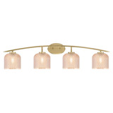 Kurve 4 Light Dome Bath Bar 9.5 Inch Tall and 40 Inch Length by Toltec - 3724-4613