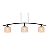 Kurve 3 Light Dome Island 9.5 Inch Tall and 41 Inch Length by Toltec - 3736-4613