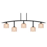 Kurve 5 Light Dome Bar Island 13.5 Inch Tall X 51.25 Inch Length by Toltec - 3745-4613