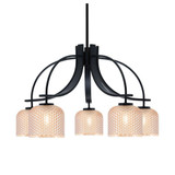 Cavella 5 Light Downlight Chandelier 17 Inch and 28 Inch Length by Toltec - 3925-4613