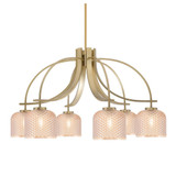 Cavella 6 Light Downlight Chandelier 18.5 Inch X 32.5 Inch Length by Toltec - 3926-4613