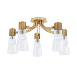 Everleigh 5 Light Semi Flush Mount 13.25 Inch and 23.25 Inch Wide by Toltec - 4817