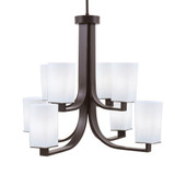 Apollo 8 Light Uplight Chandelier 22.75 Inch and 27.5 Inch Wide by Toltec - 578-261