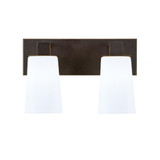 Apollo 2 Light Bath Bar 8.75 Inch Tall and 14 Inch Length by Toltec - 582-2BB