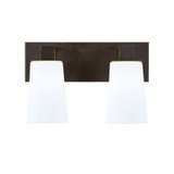 Apollo 2 Light Bath Bar 8.75 Inch Tall and 14 Inch Length by Toltec - 582-2BB