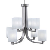 Apollo 8 Light Uplight Chandelier 22.75 Inch and 26.5 Inch Wide by Toltec - 578-8UC