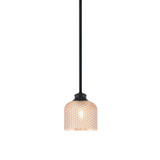 Zola 1 Light Dome Stem Hung Pendant 7 Inch Tall and 6 Inch Wide by Toltec - 72-4613