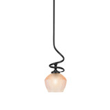 Capri 1 Light Stem Hung Mini Pendant 9.75 Inch and 16.5 Inch Wide by Toltec - 901-4623