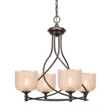 Capri 4 Light Uplight Chandelier 19.75 Inch Tall and 23 Inch Wide by Toltec - 904-4613