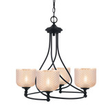 Capri 4 Light Uplight Chandelier 19.75 Inch Tall and 23 Inch Wide by Toltec - 904-4613