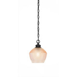 Zola 1 Light Chain Hung Pendant 6.75 Inch Tall and 6 Inch Wide by Toltec - 92-4623