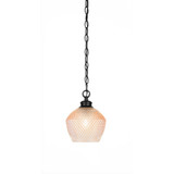 Zola 1 Light Chain Hung Pendant 6.75 Inch Tall and 6 Inch Wide by Toltec - 92-4623