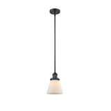 Cone 100W 1 LED Stem Hung Mini Pendant 8 and 6 Inch Wide by Innovations - 201S-G6-LED